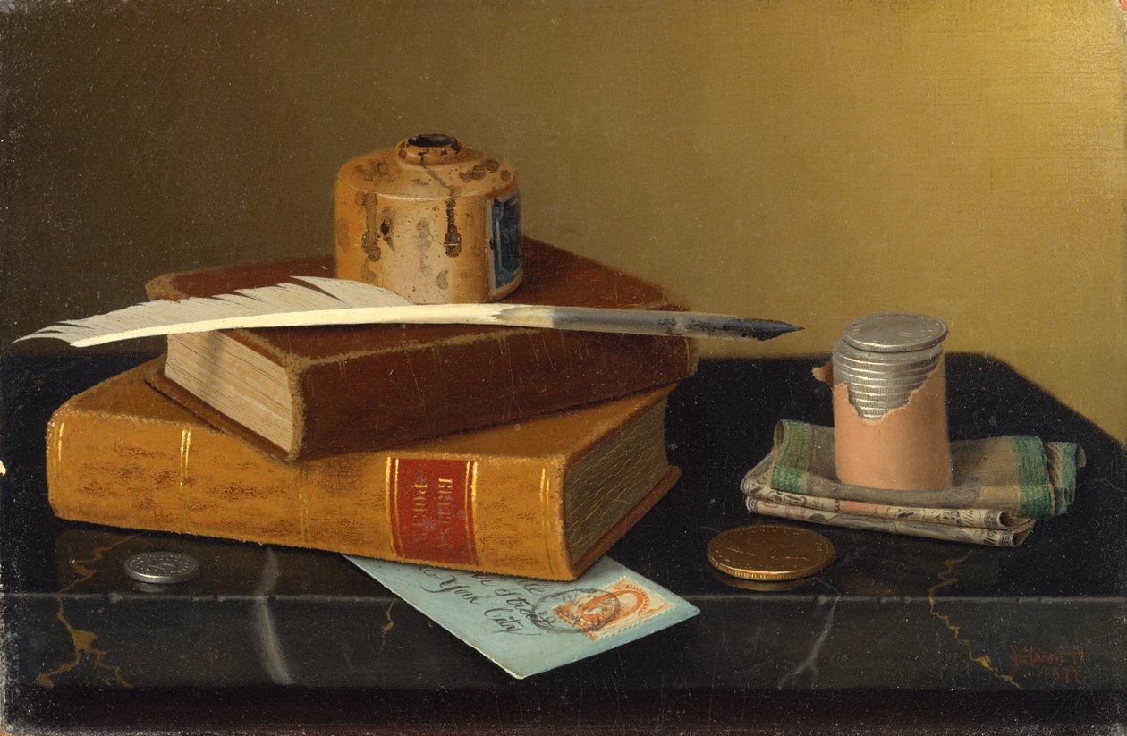 Pankkiirin pöytä tekijältä William Michael Harnett