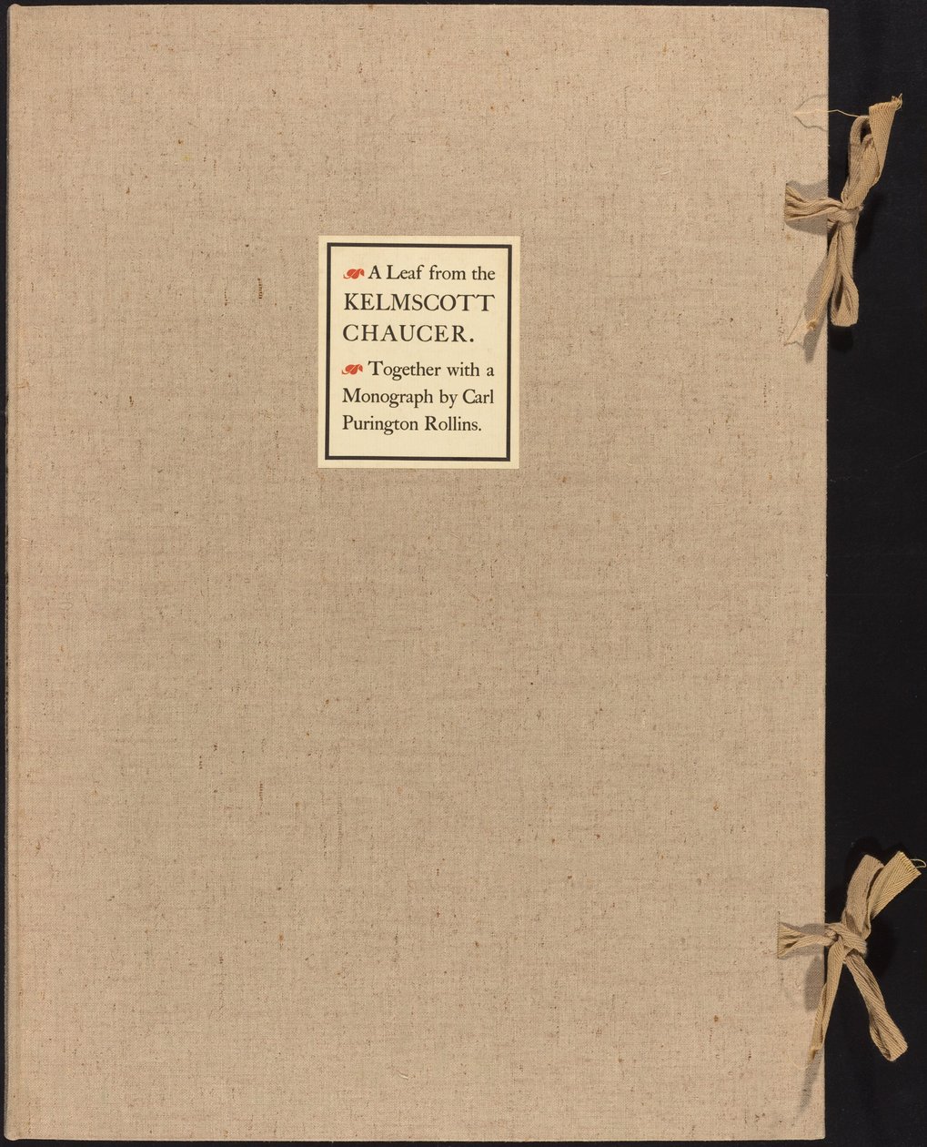 Lehti Kelmscott Chaucerista tekijältä William Morris