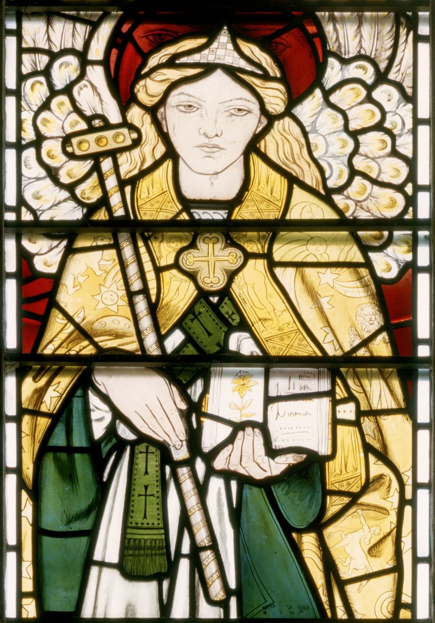 Arkkienkeli Rafael, 1862 (lasimaalauksia) tekijältä William Morris