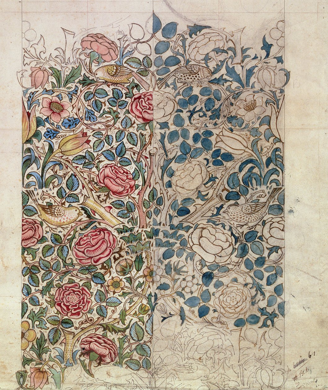 "Rose" tapettisuunnittelu tekijältä William Morris