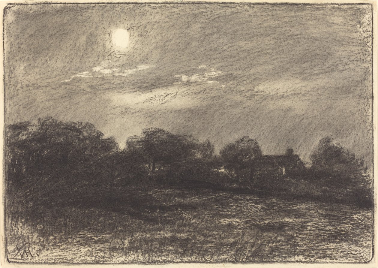 Ilta, maatilamaisema tekijältä William Morris Hunt