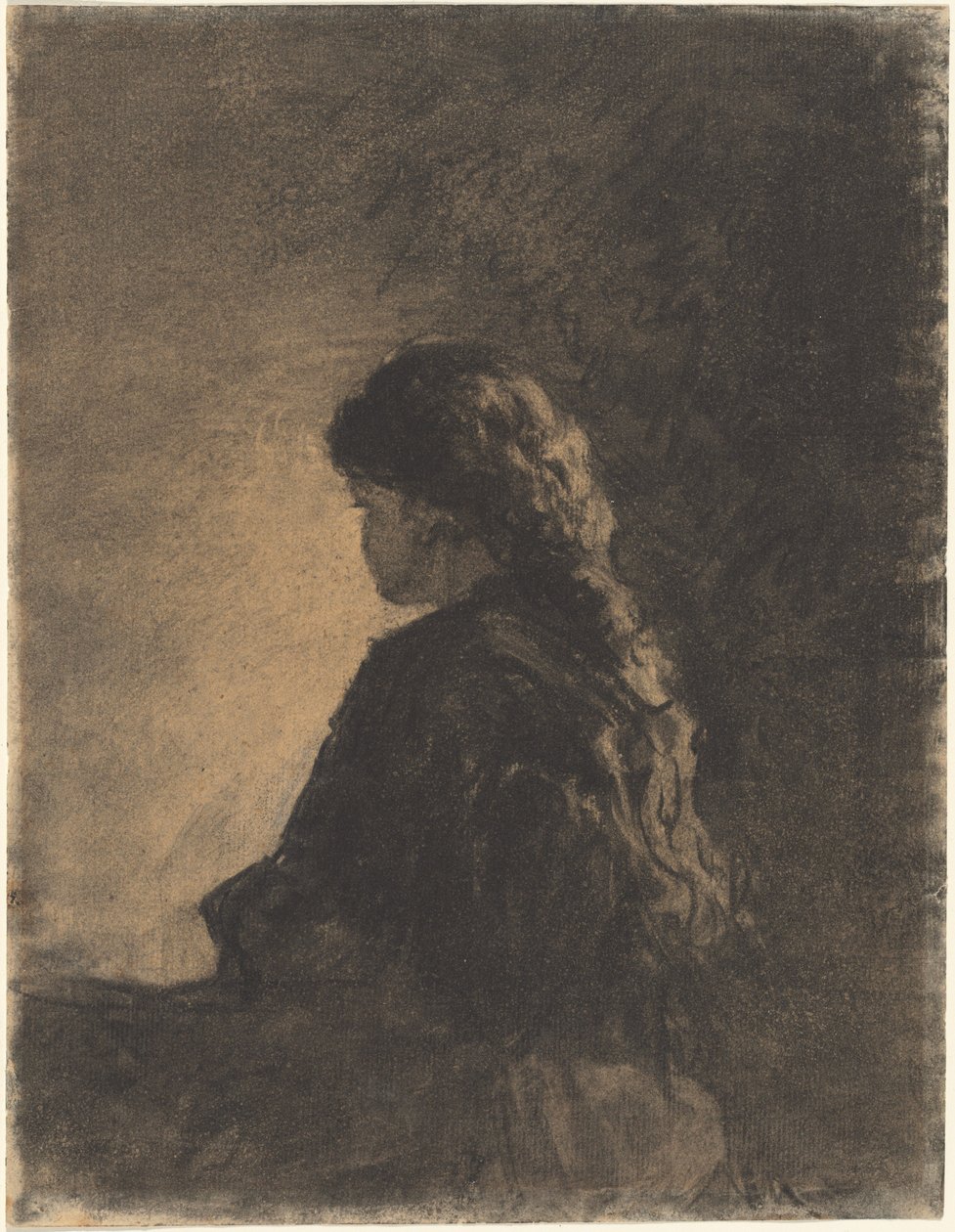 Istuva tyttö tekijältä William Morris Hunt
