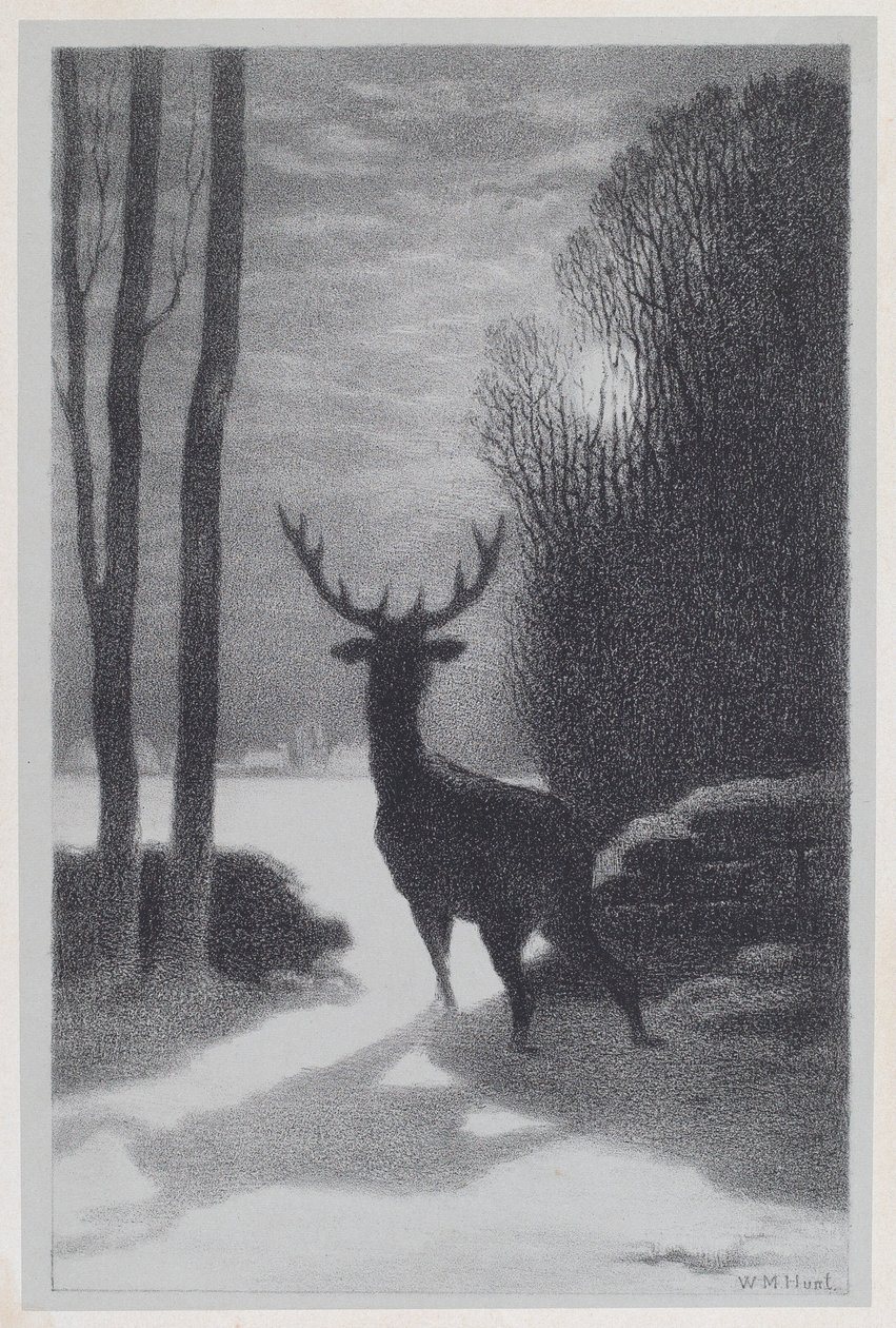 Stag in the Moonlight tekijältä William Morris Hunt