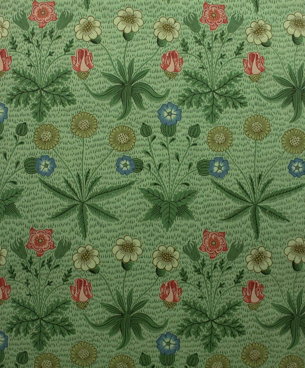 Daisy Marguerite, lohkopainettu tapetti, 1862. tekijältä William Morris Tapestry Works