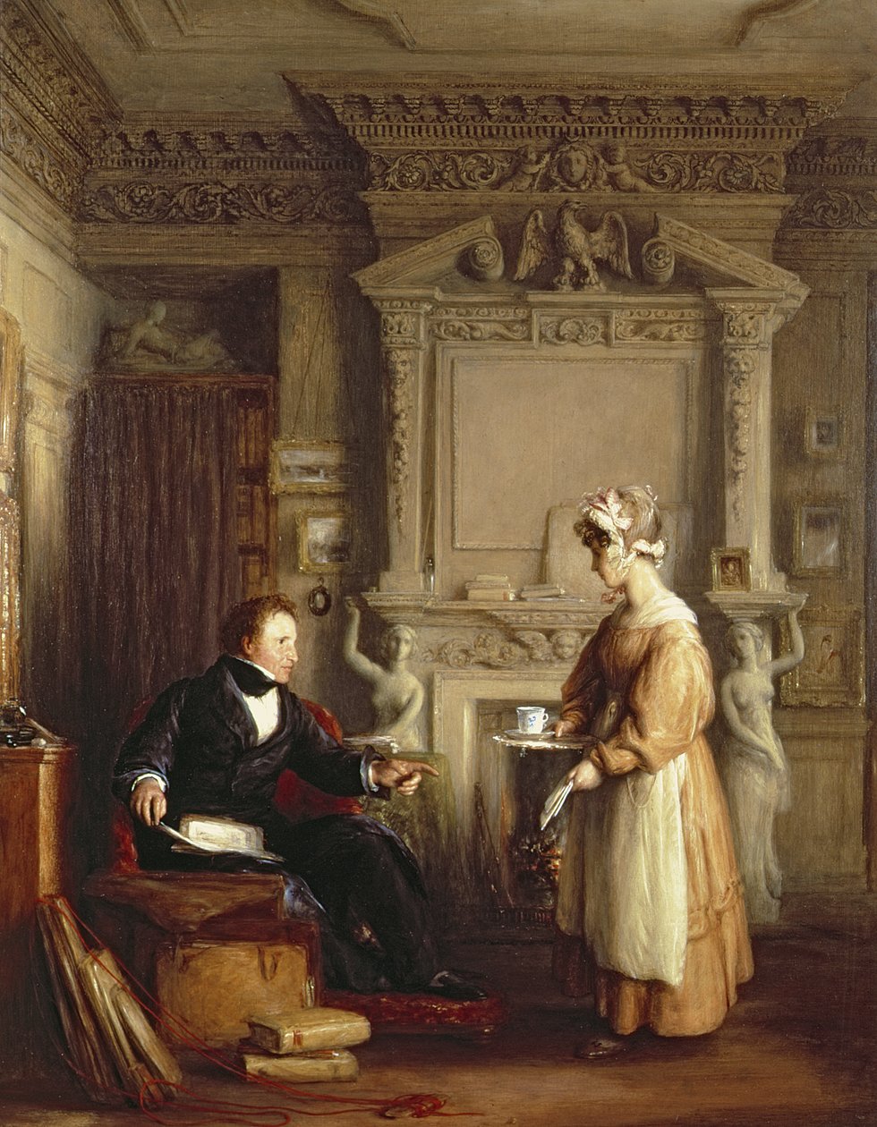 Taiteenkeräilijä John Sheepschanks ja kotiapulainen tekijältä William Mulready