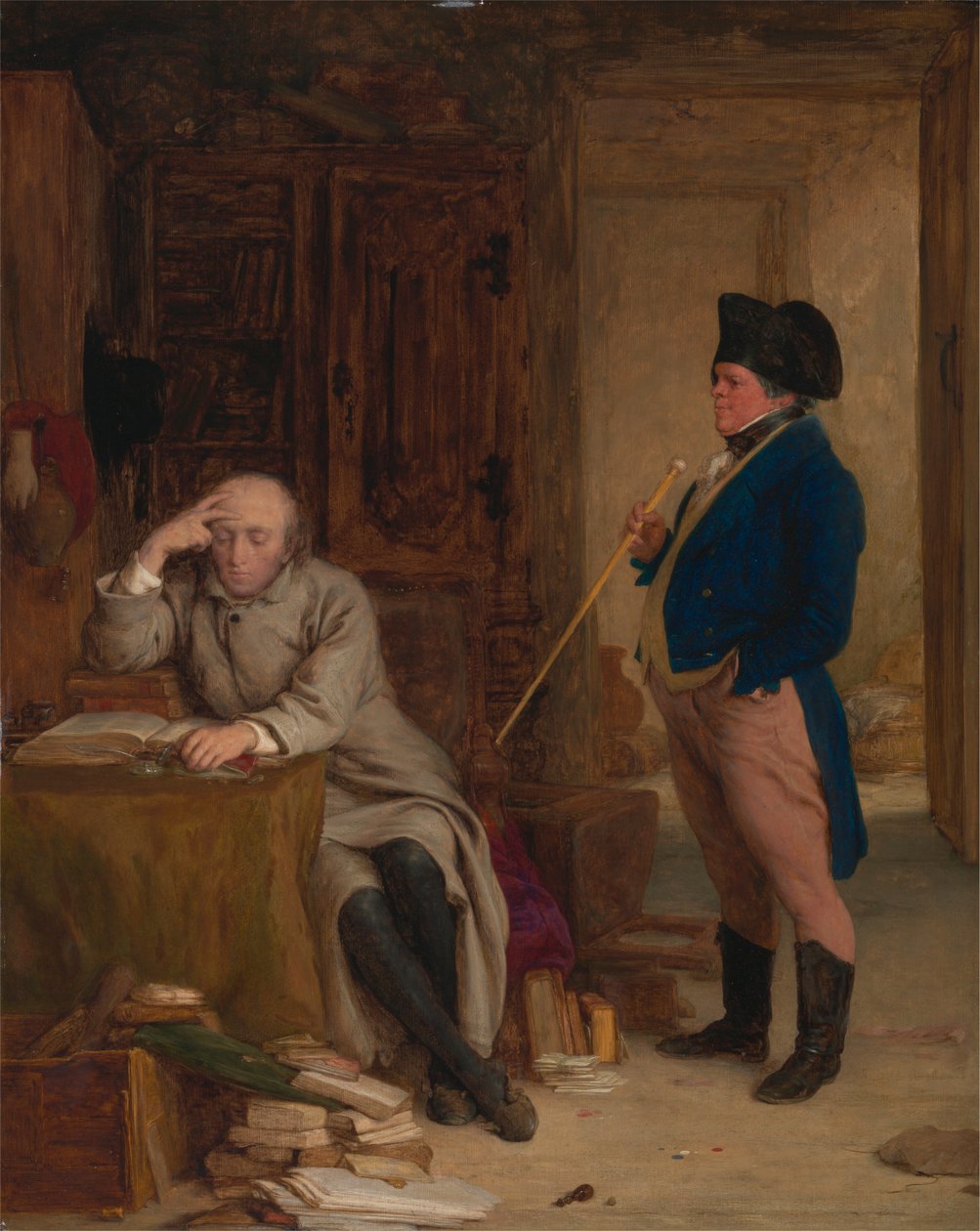 Herra Peregrine Touchwood murtautumassa pastori Josiah Cargilliin tekijältä William Mulready