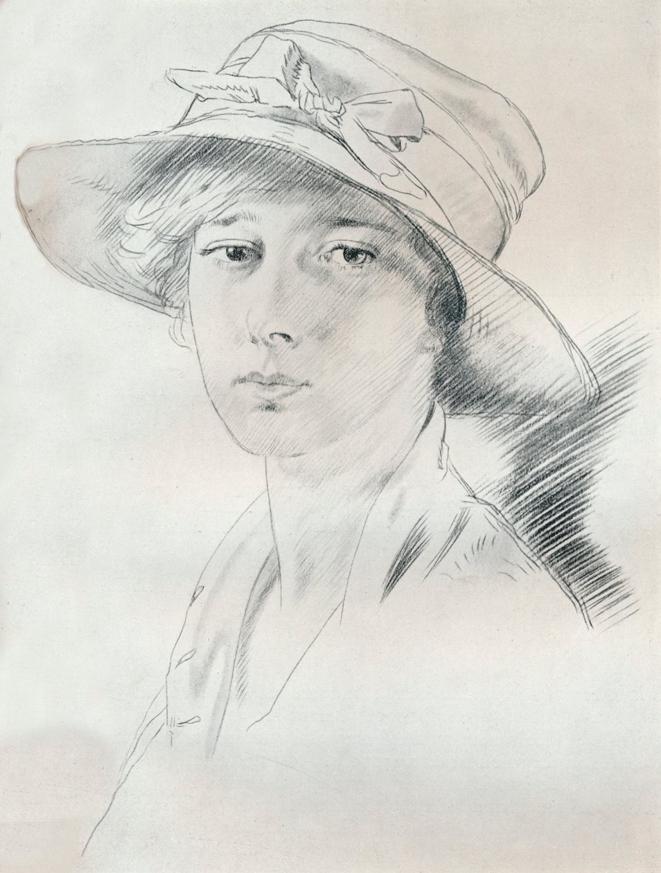 Muotokuvatutkimus lyijykynällä, 1900-luku 1932 tekijältä William Newenham Montague Orpen