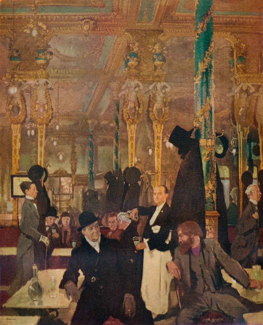 Cafe Royal, Lontoo, 1912 tekijältä William Newenham Montague Orpen