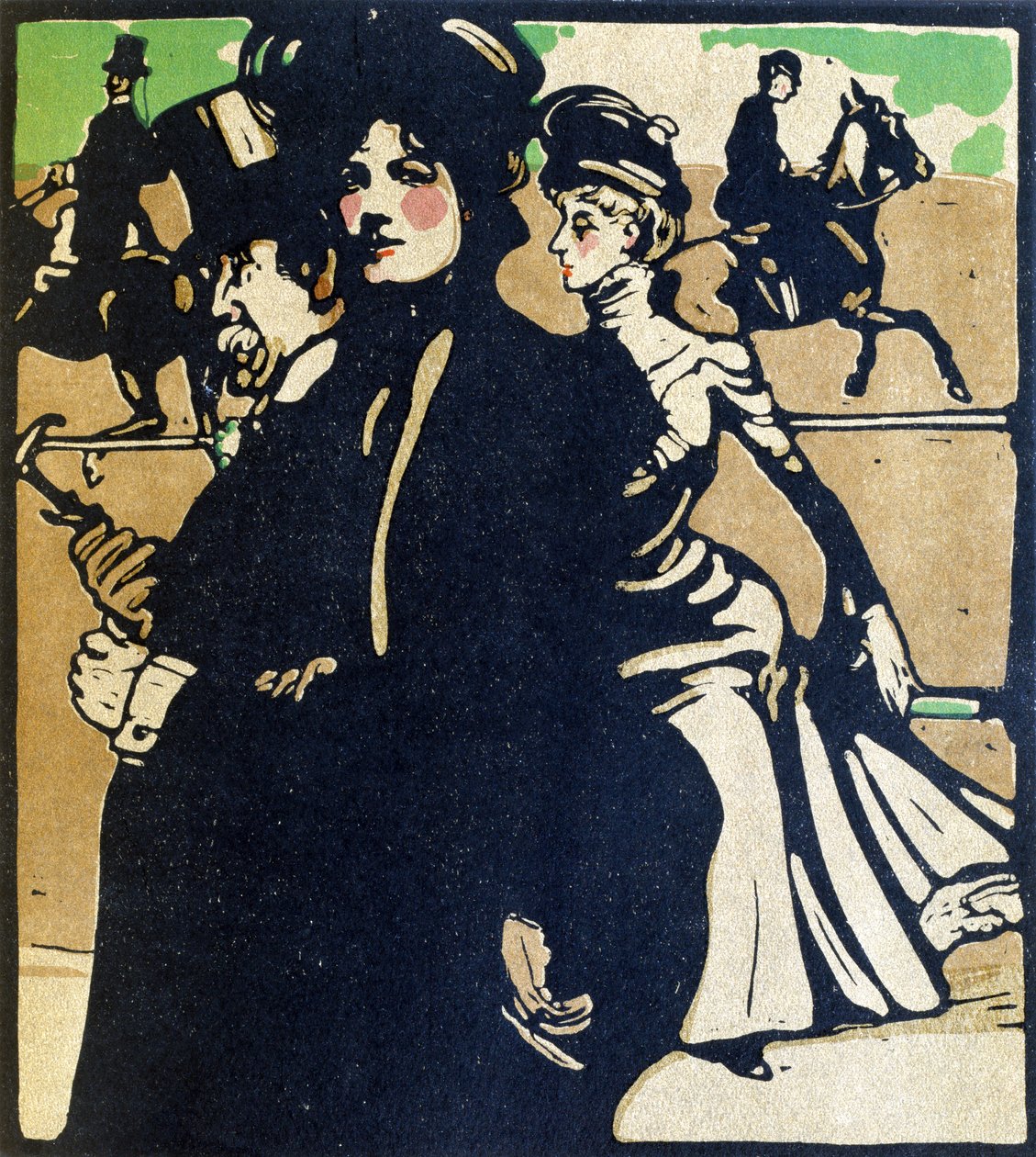 A Day at the Races, kuvitus "London Types" -julkaisusta, julkaisija William Heinemann tekijältä William Nicholson