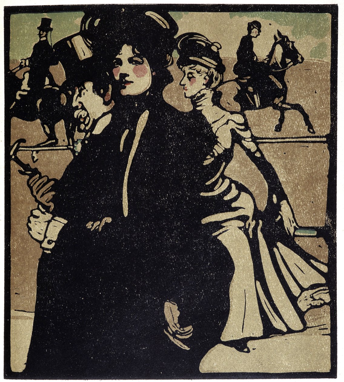Aristokraatit kilpailuissa, Lontoo - teoksessa ”Type of London”, kirjoittanut William Nicholson (1872-1949), toim. Floury tekijältä William Nicholson