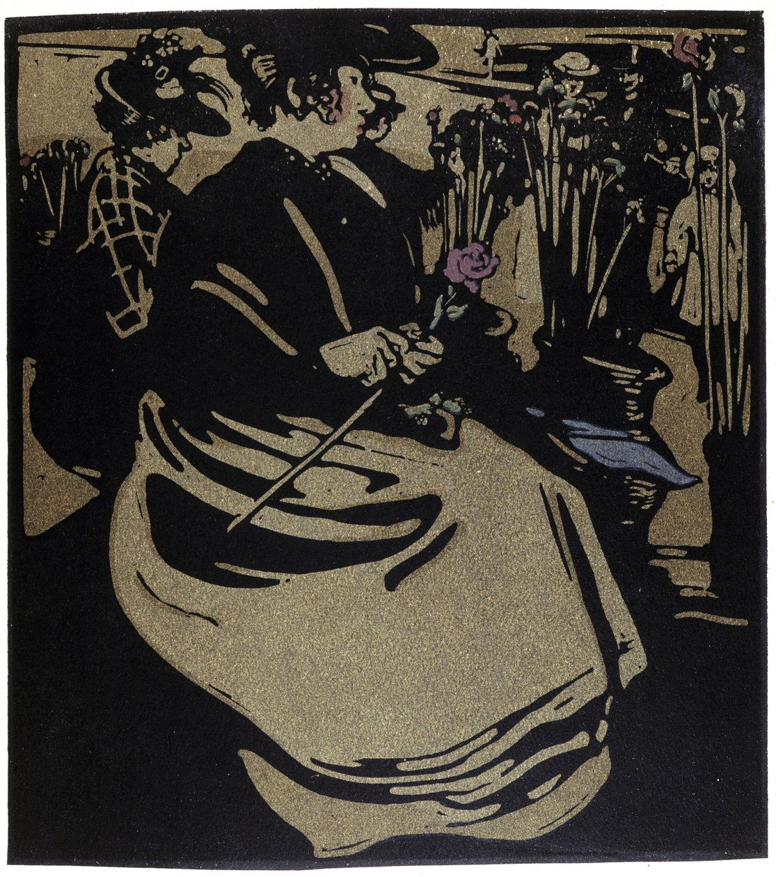 Kukkakauppias, Lontoo teoksessa "" Types of London", kirjoittanut William Nicholson (1872-1949) tekijältä William Nicholson