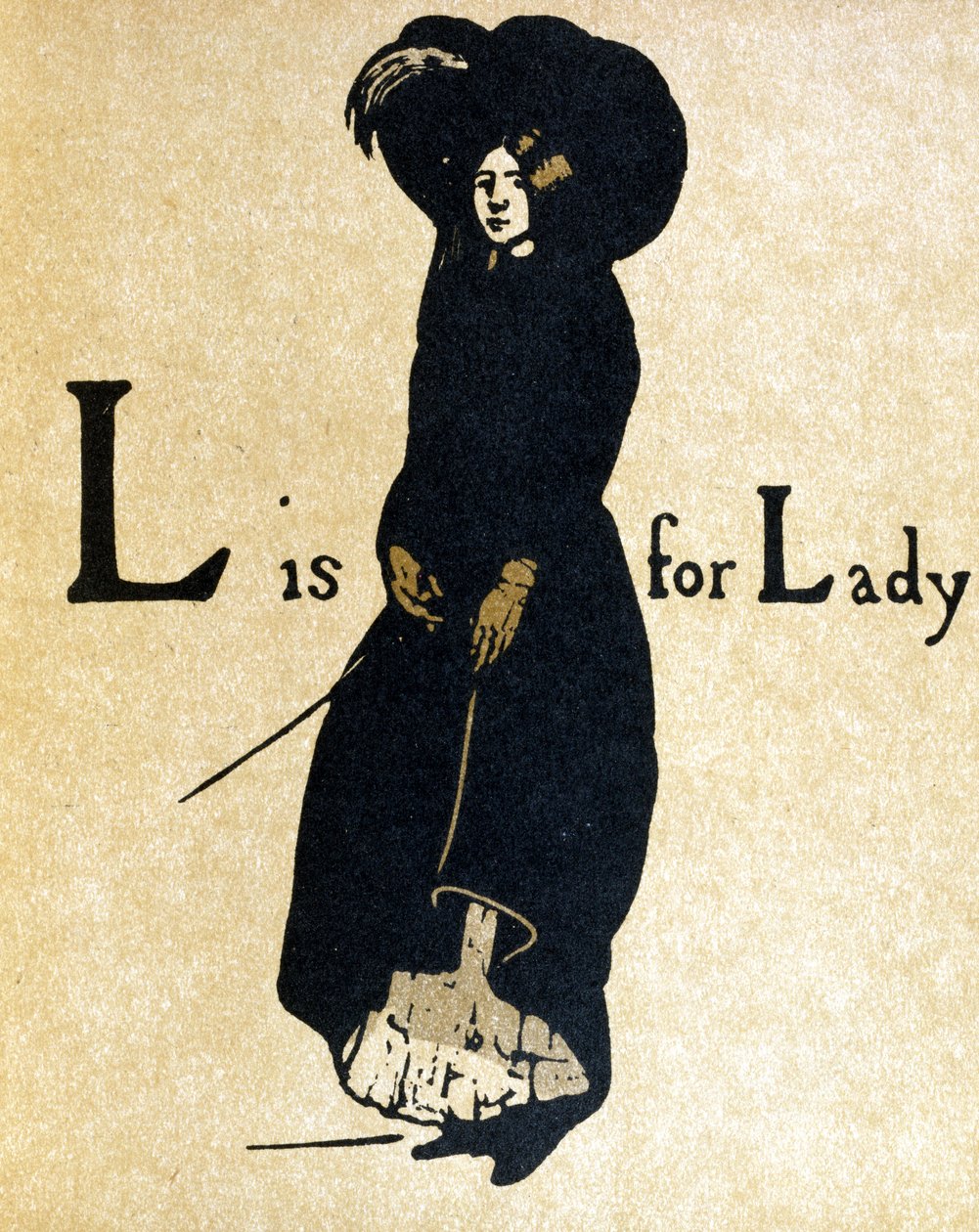 L on Lady, kuvitus "An Alphabet", julkaisija William Heinemann tekijältä William Nicholson