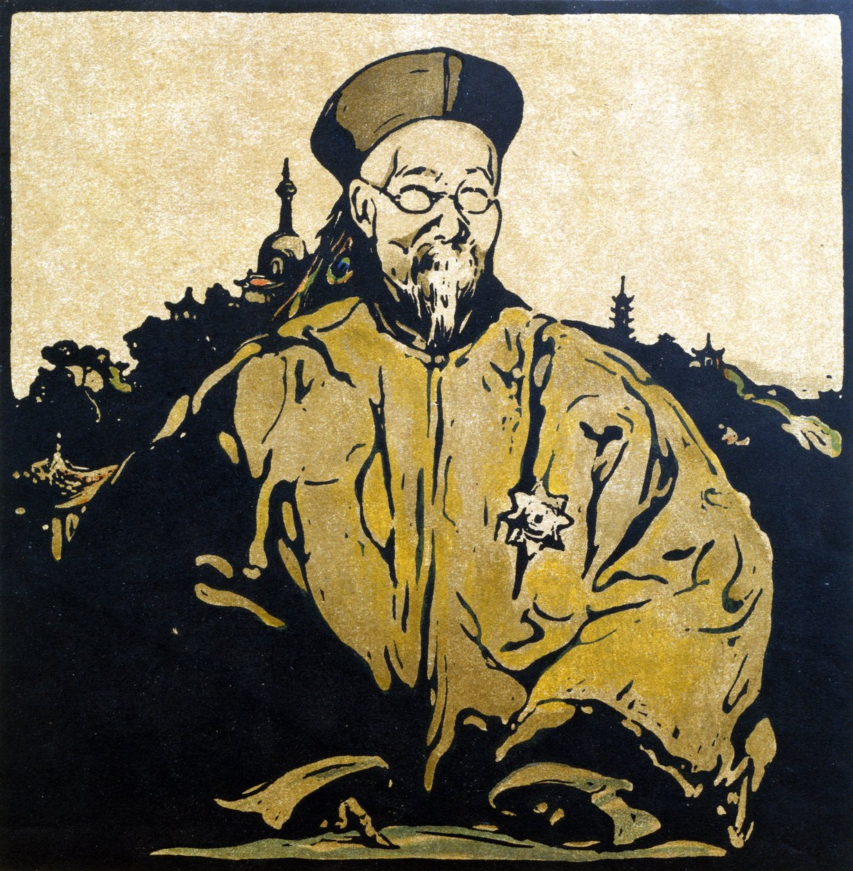 Li Hung Changin (1823-1901) kuvitus teoksesta "Twelve Portraits - Second Series", julkaistu 1899 (käsinvärinen puupalikka) tekijältä William Nicholson