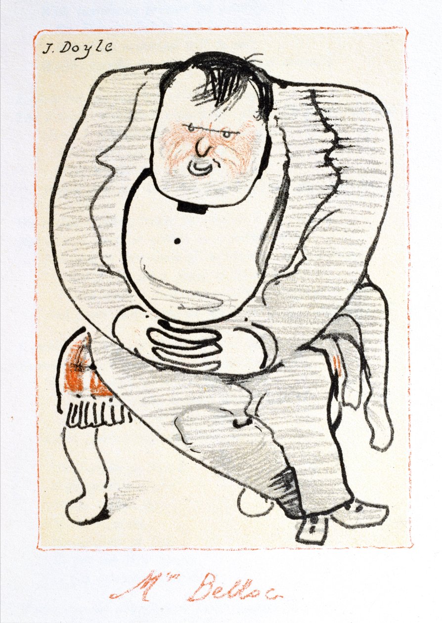 Mr Belloc, kuvitus "The Winter Owl" -julkaisusta, julkaisija Cecil Palmer, Lontoo tekijältä William Nicholson