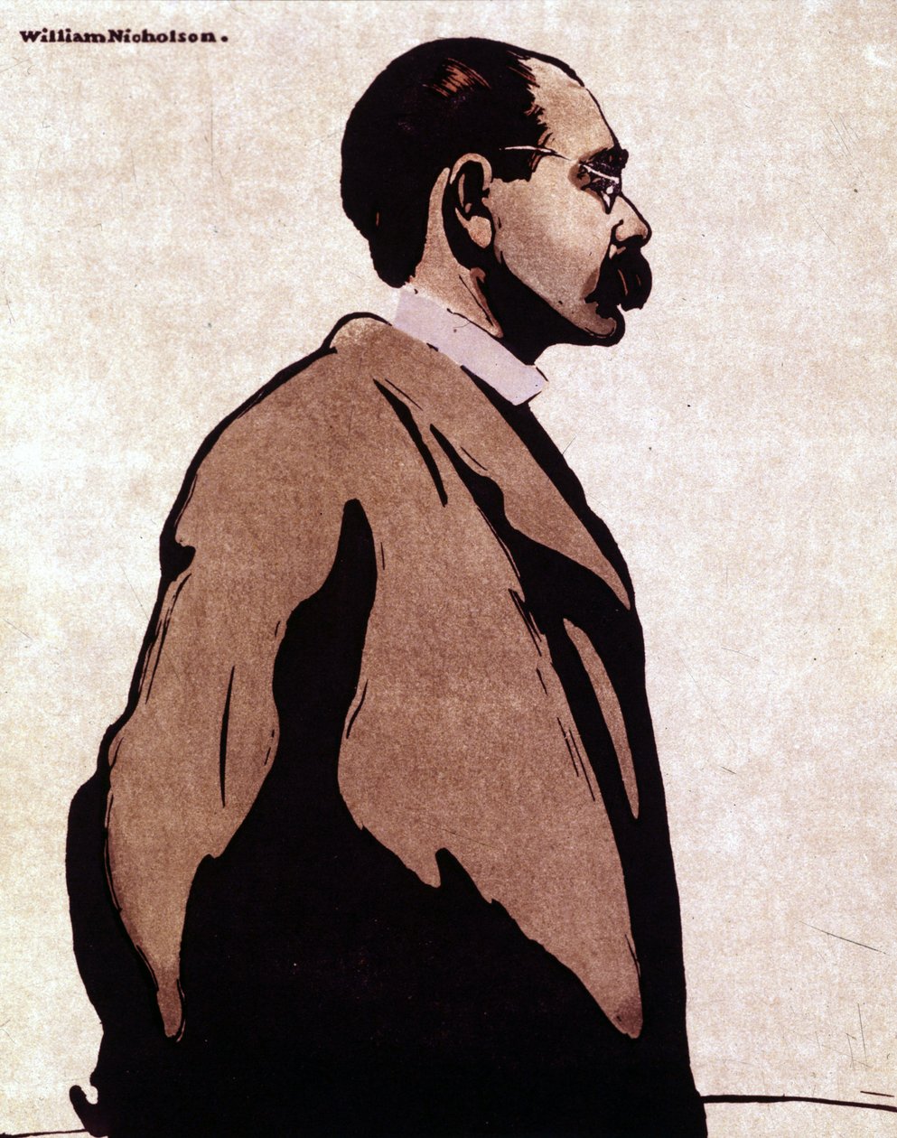 Rudyard Kiplingin muotokuva - William Nicholson (1872-1949) tekijältä William Nicholson