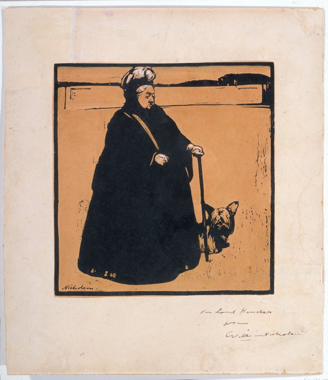 Muotokuva kuningatar Victoriasta koiran kanssa Kuningatar Victoria tekijältä William Nicholson