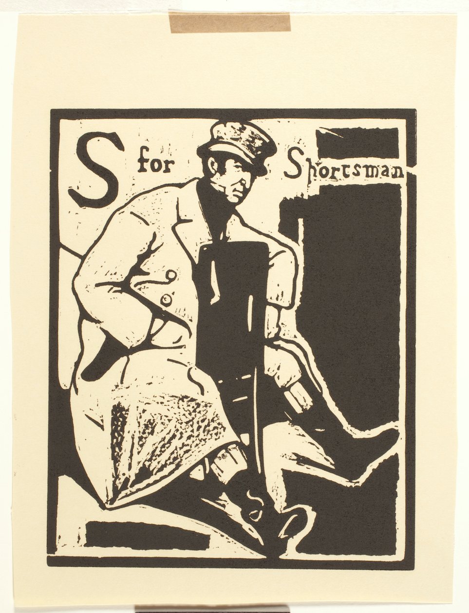 S on Sportsmanille (puupainatus paperille) tekijältä William Nicholson