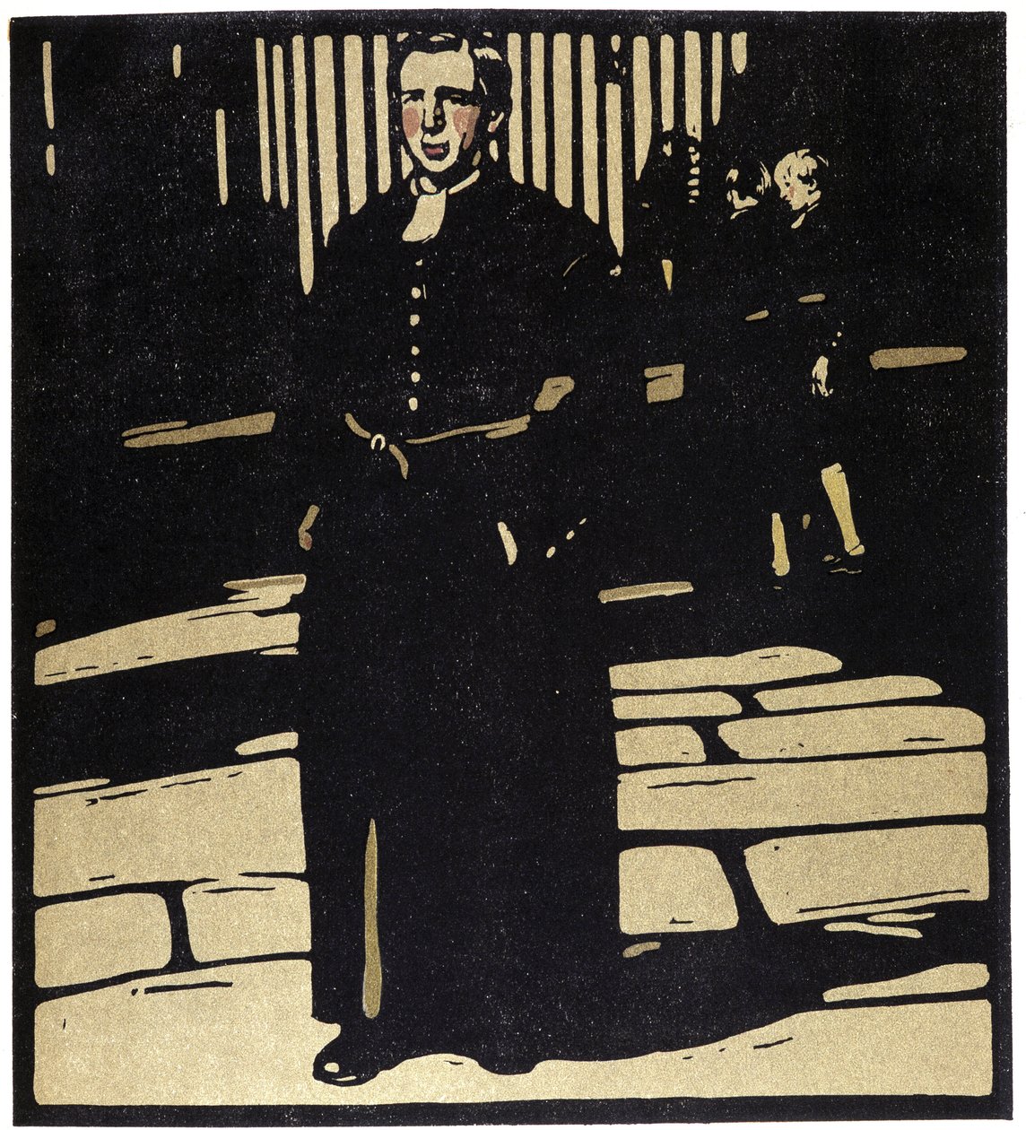 Koulu, Lontoo - William Nicholsonin (1872-1949) kuvitus teoksessa "Type of London" tekijältä William Nicholson