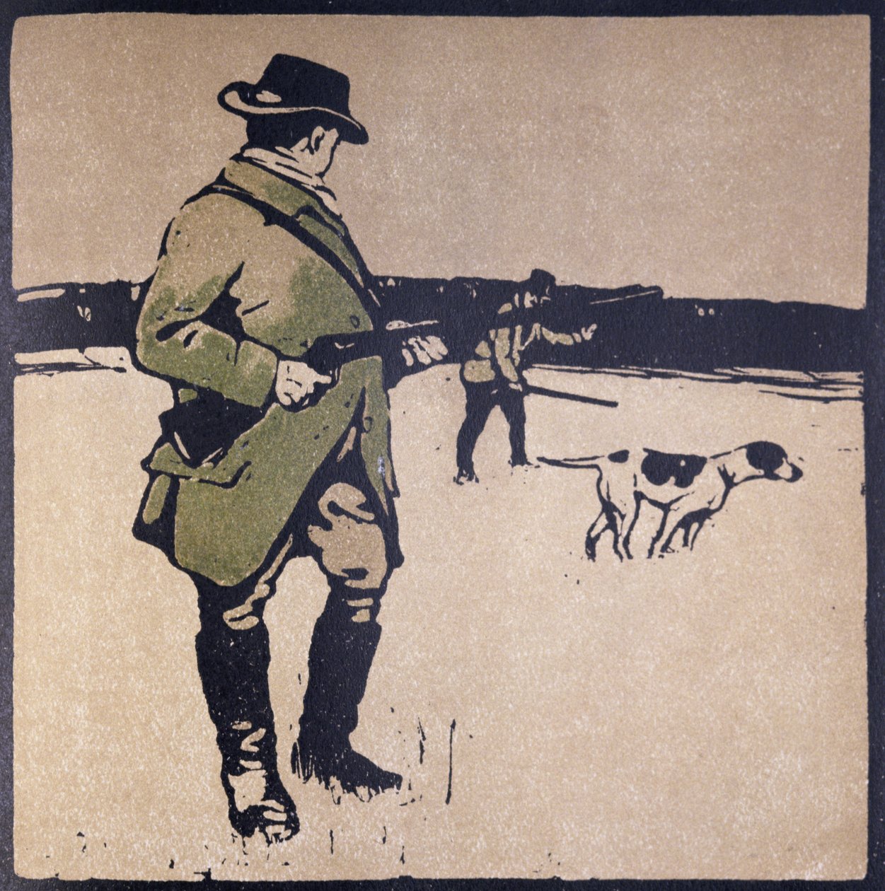 Syyskuu: Ammunta, "Kahdentoista lajin almanakista", Rudyard Kiplingin sanoilla, ensimmäisen julkaisija William Heinemann tekijältä William Nicholson