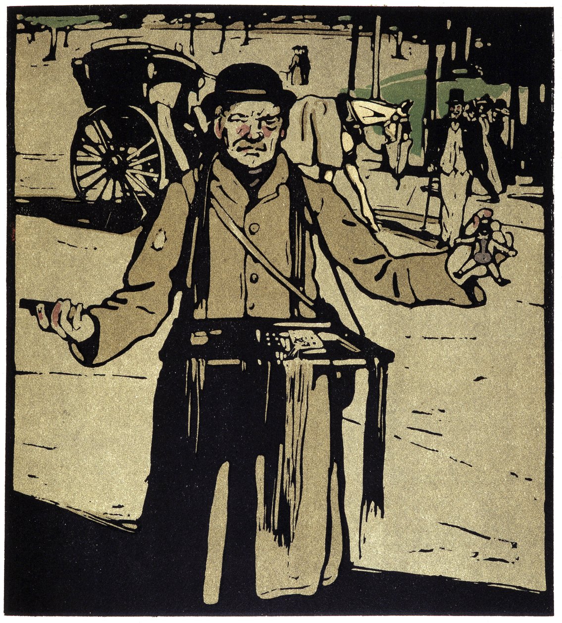 Toy Merchant, Lontoo - teoksessa "" Types of London", kirjoittanut William Nicholson (1872-1949), toim. Floury tekijältä William Nicholson