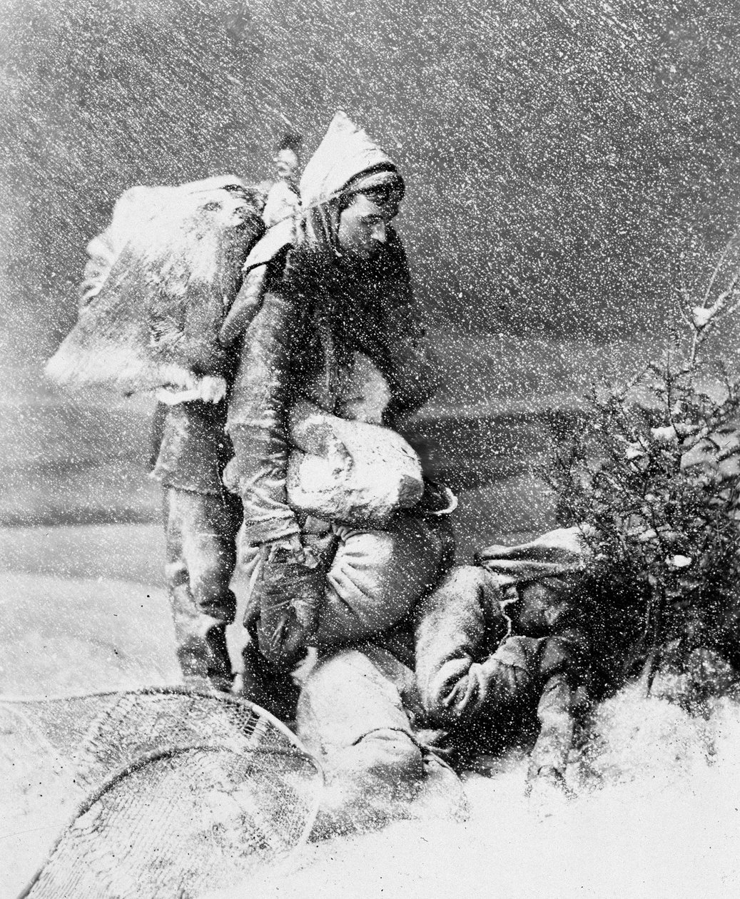 Trapperin elämä Kanadassa, kuva Nottman, noin 1890. tekijältä William Notman