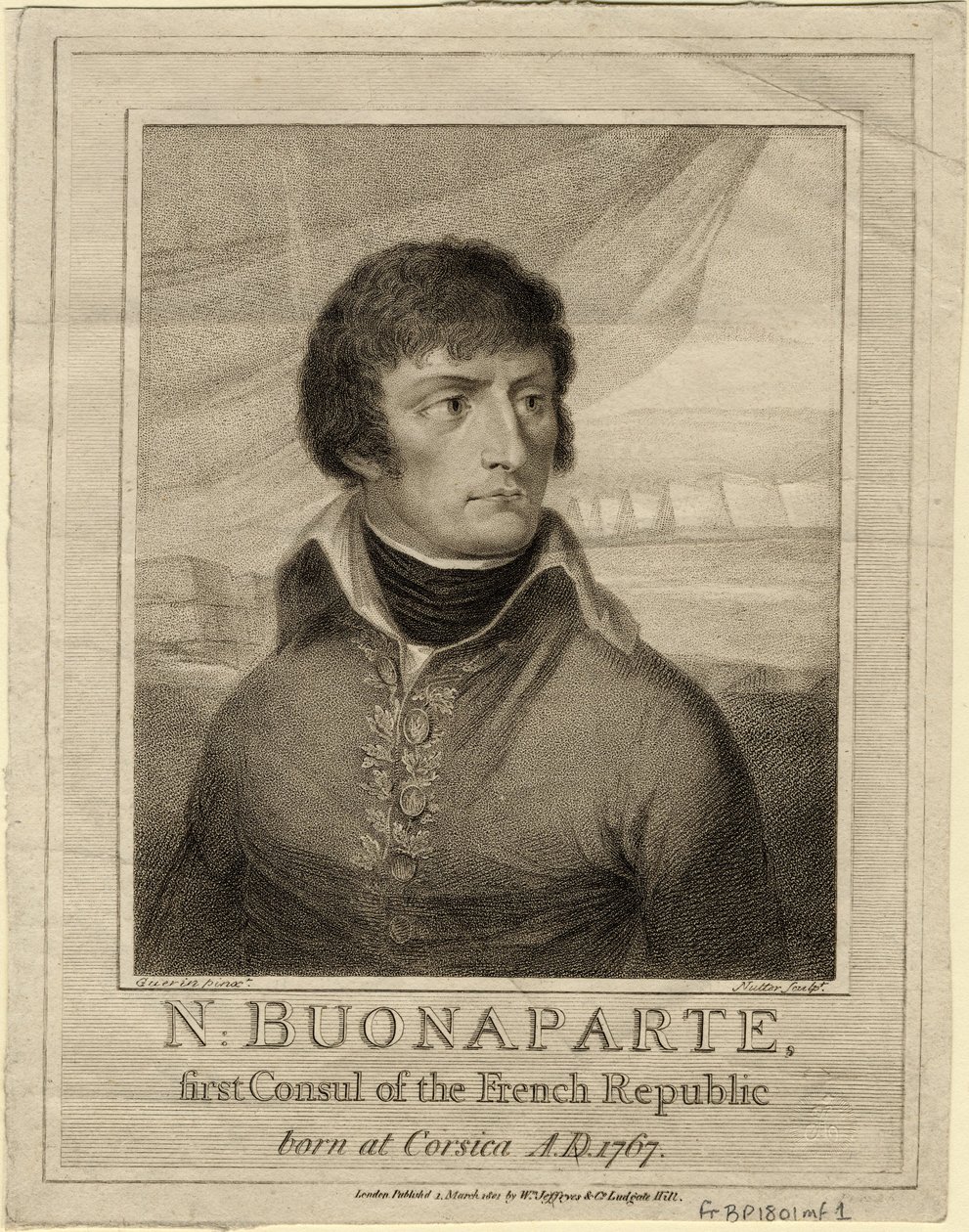 Napoleon Bonaparte Ranskan ensimmäisenä konsulina, 1801 tekijältä William Nutter