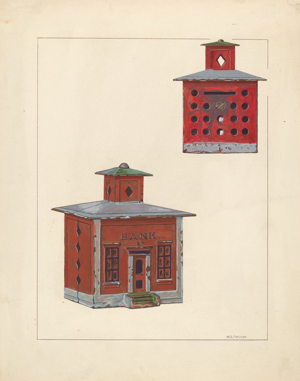 Red School House Bank, n. 1937. tekijältä William O. Fletcher