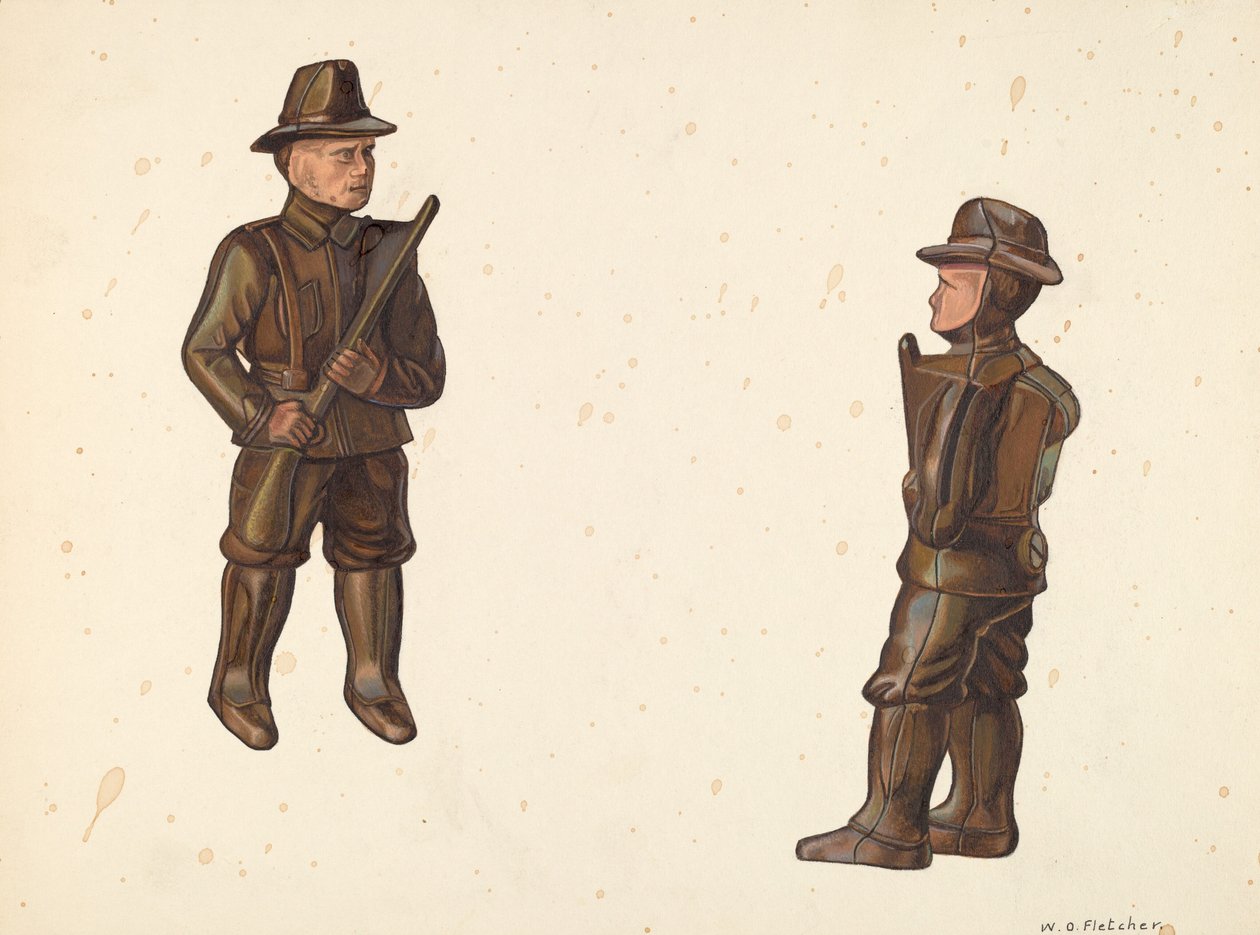 Sotilas Khaki Coin Bankissa, n. 1938. tekijältä William O. Fletcher