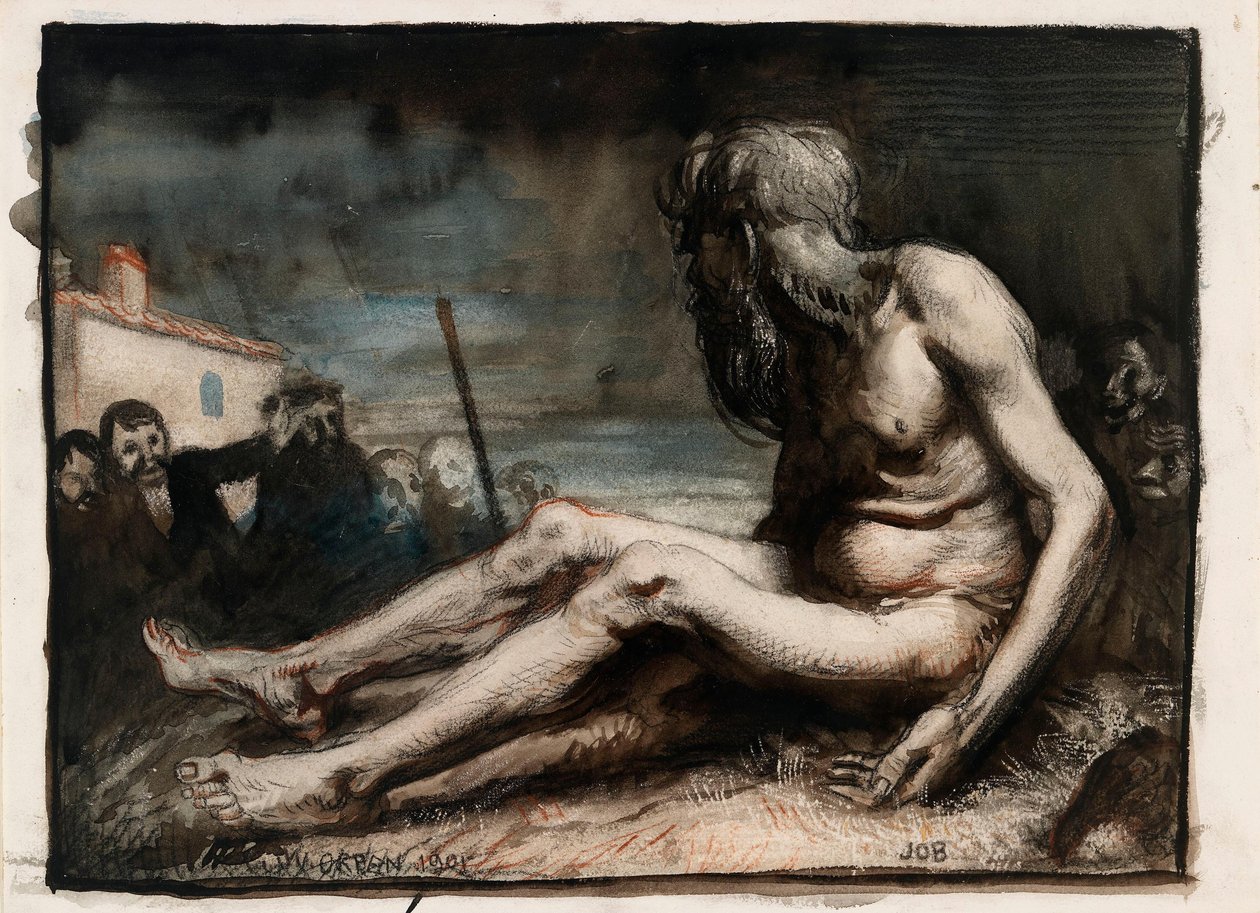 Job lantatunkiolla tekijältä William Orpen