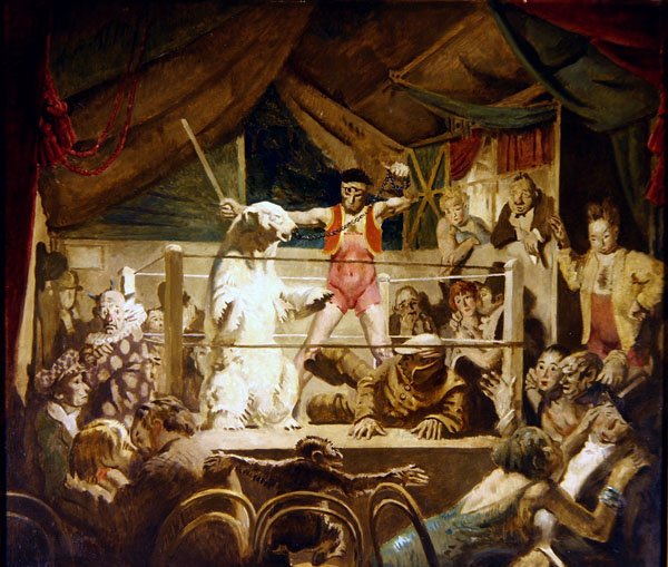 Man Versus Beast tai The Fair at Neuillyn (öljy kankaalle) tekijältä William Orpen
