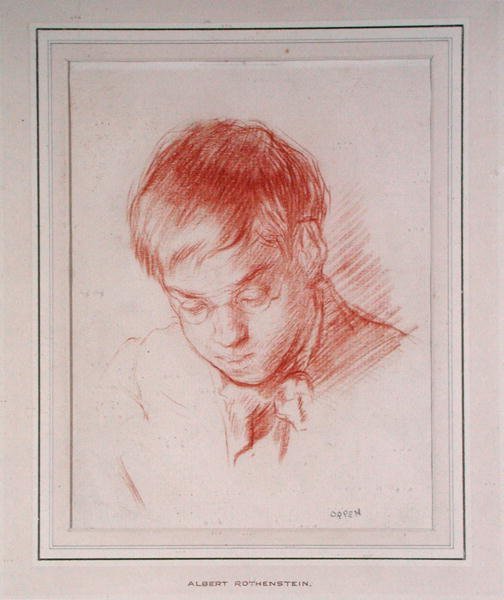Albert Rothensteinin (Rutherstone) muotokuva (1881-1953) 1899 (punainen kynä paperilla) tekijältä William Orpen