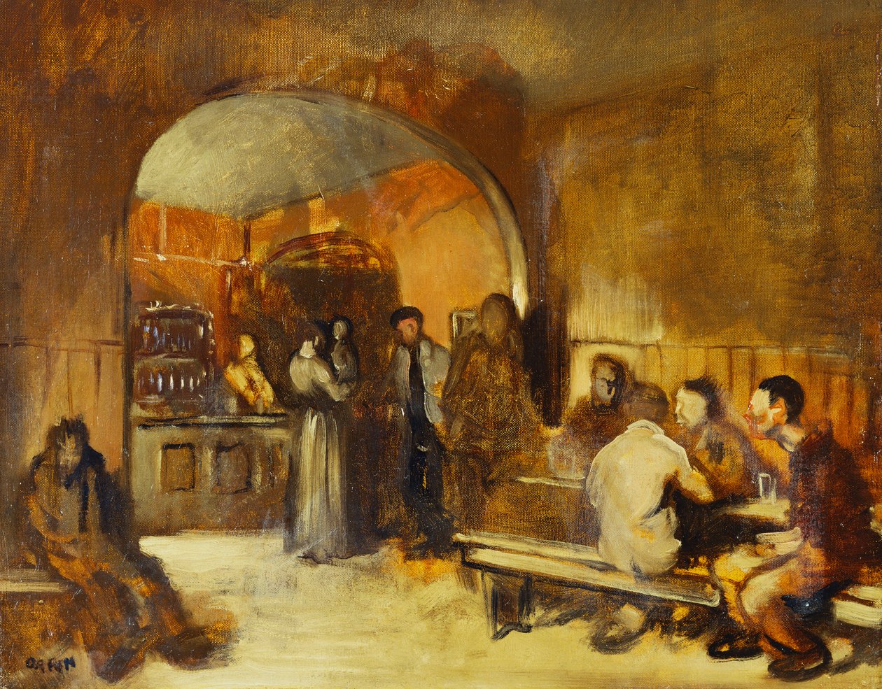 Tavernan sisustus tekijältä William Orpen