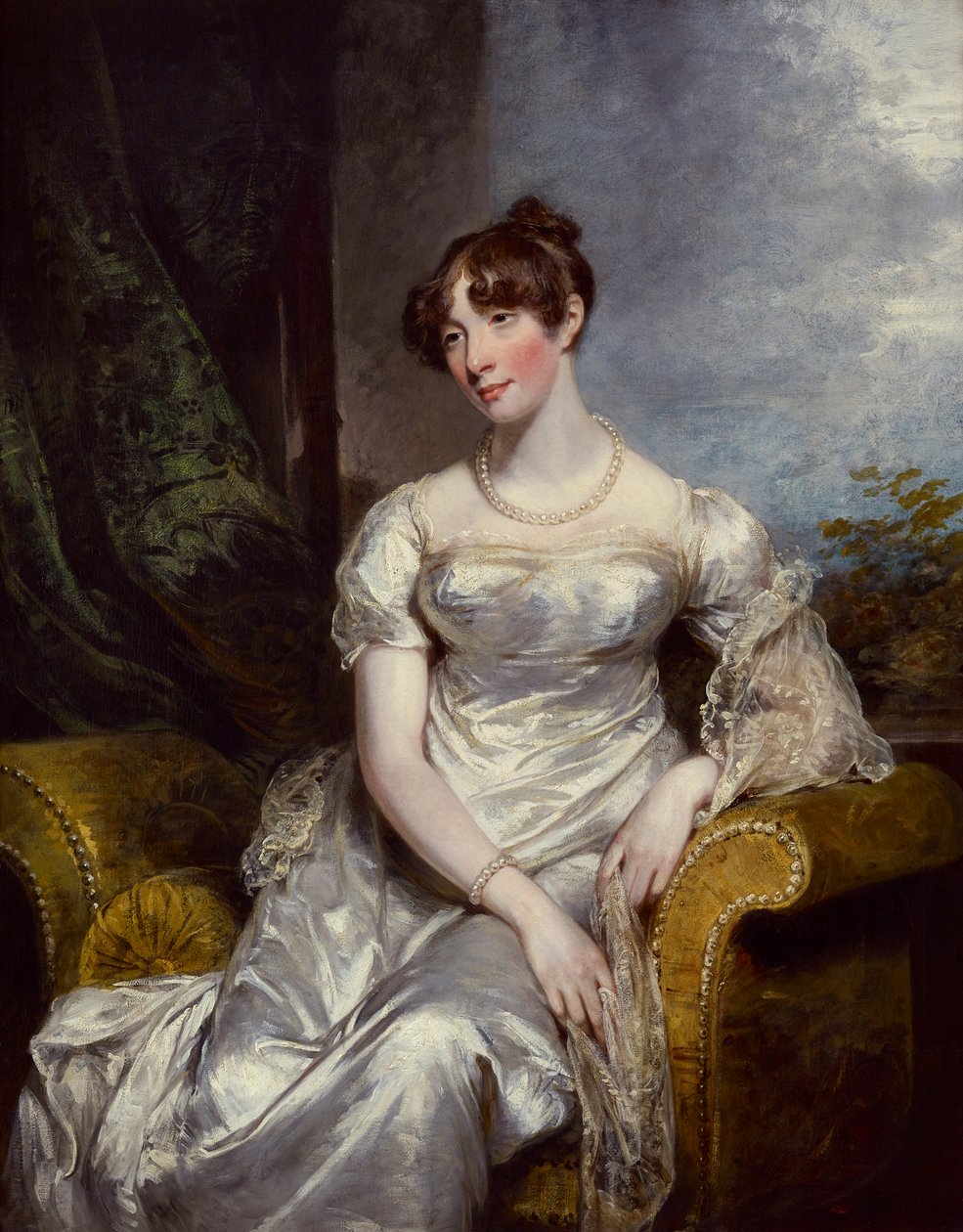 Muotokuva Louisasta, Lady Lovainesta, myöhemmin Beverleyn kreivitärestä (öljy kankaalle) tekijältä William Owen