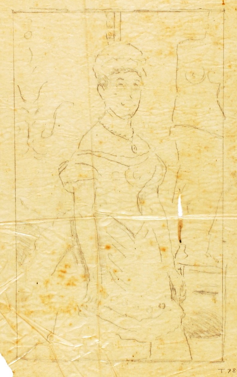 Nainen iltapuvussa ja Venus de Milon kuva tekijältä William Page