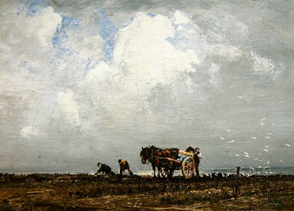 Gathering Wrack, 1900-luku (öljy kankaalle) tekijältä William Page Atkinson Wells