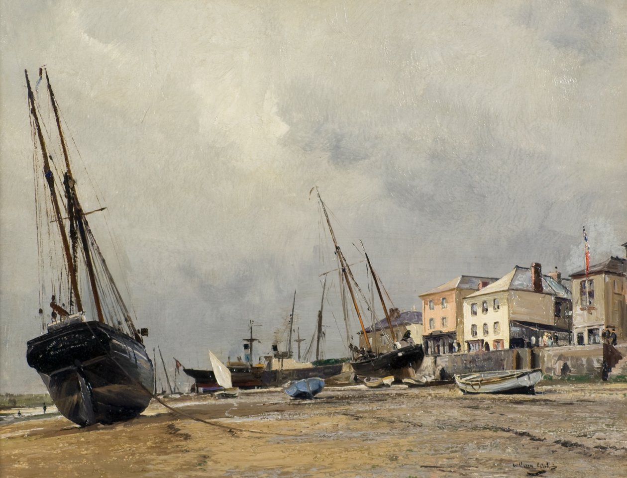 "Kaksi sisarta" ja "Francis Beddoe" (öljyä laivalla) tekijältä William Page Atkinson Wells