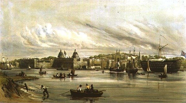 Greenwich ja Dreadnought (litho) tekijältä William Parrott