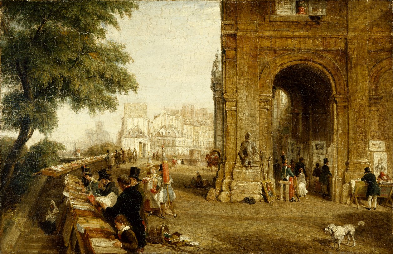 Quai Conti Pariisissa vuonna 1846 (öljy kankaalle) tekijältä William Parrott