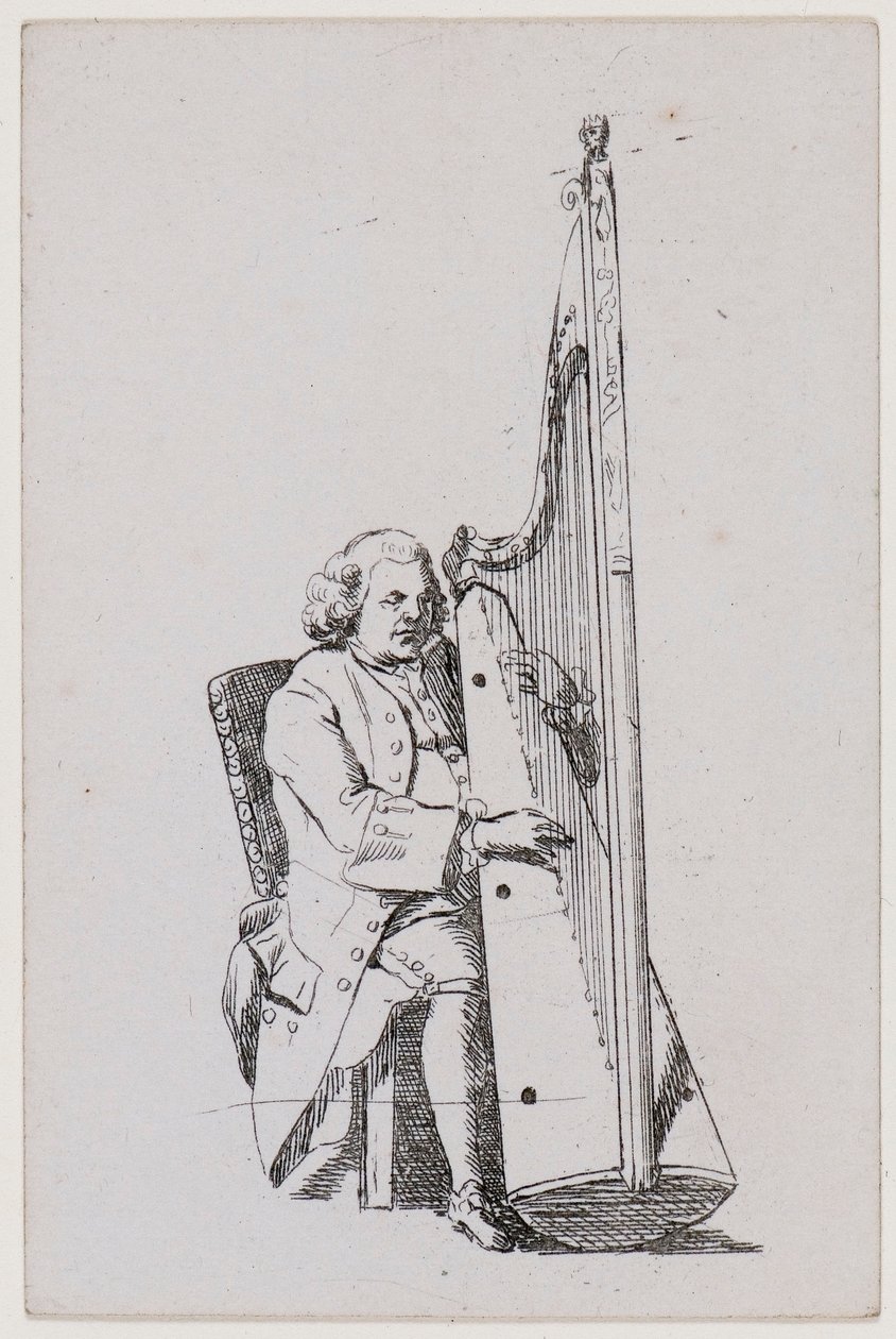 John Parry soittaa harppua, 1760-1780. tekijältä William Parry