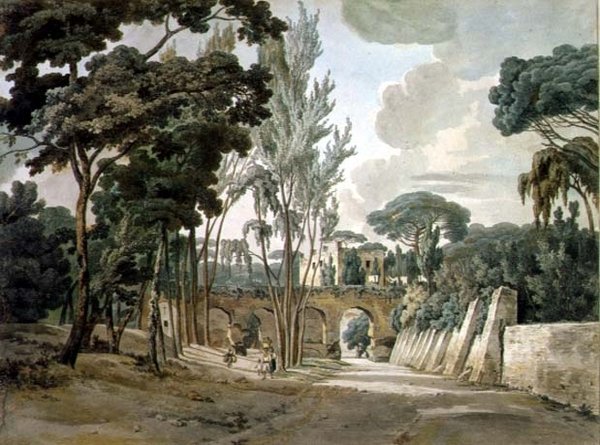 Muinaiset akvaduktit lähellä Capodichinoa, Napoli, 1780-1782 tekijältä William Pars