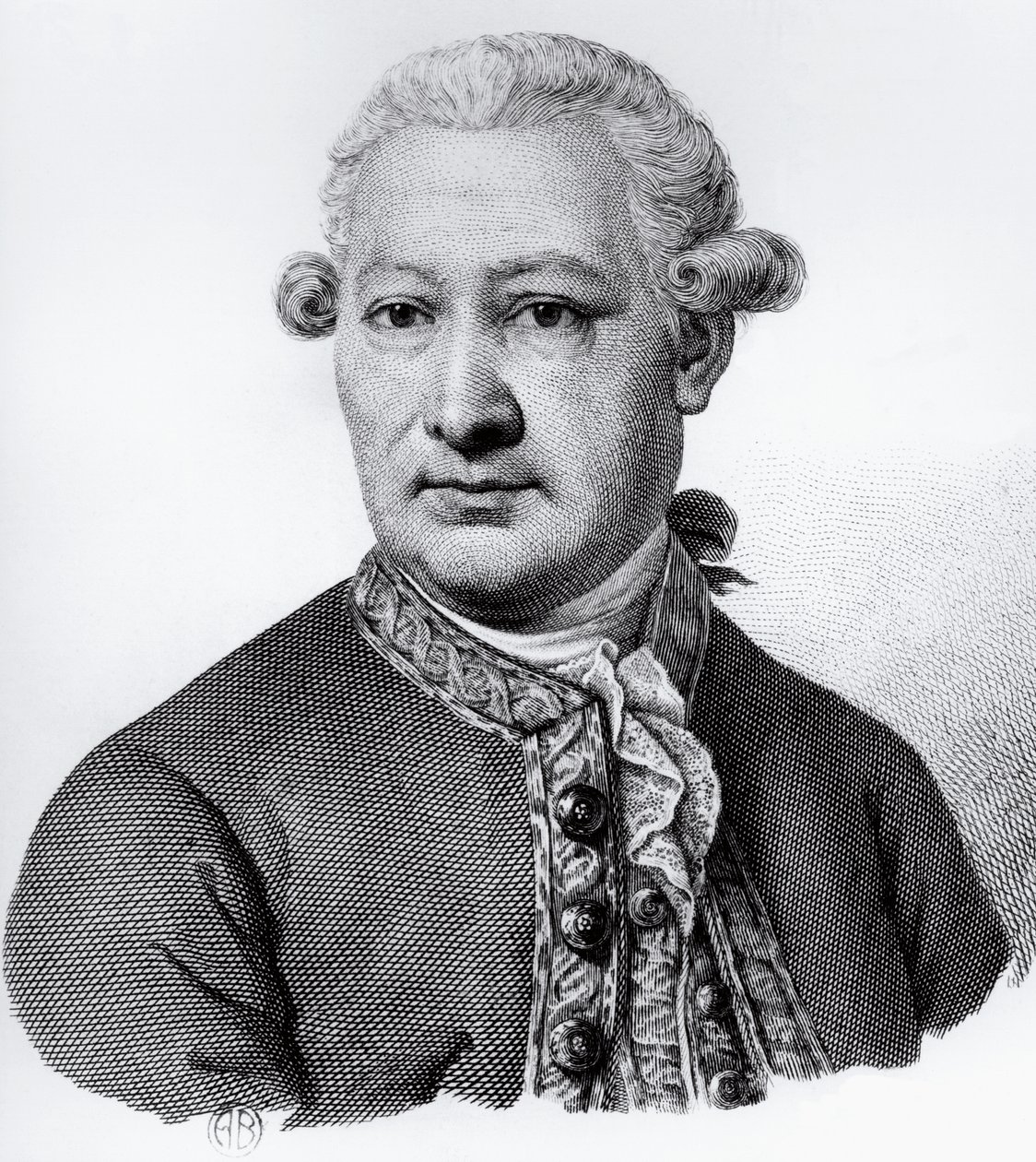 Giovanni Alessandro Brambillan (1728-1800), Carpianon paronin, italialaisen anatomin, patologin ja lääkärin muotokuva, kaiverrus tekijältä Nicolas Toussaint Charlet