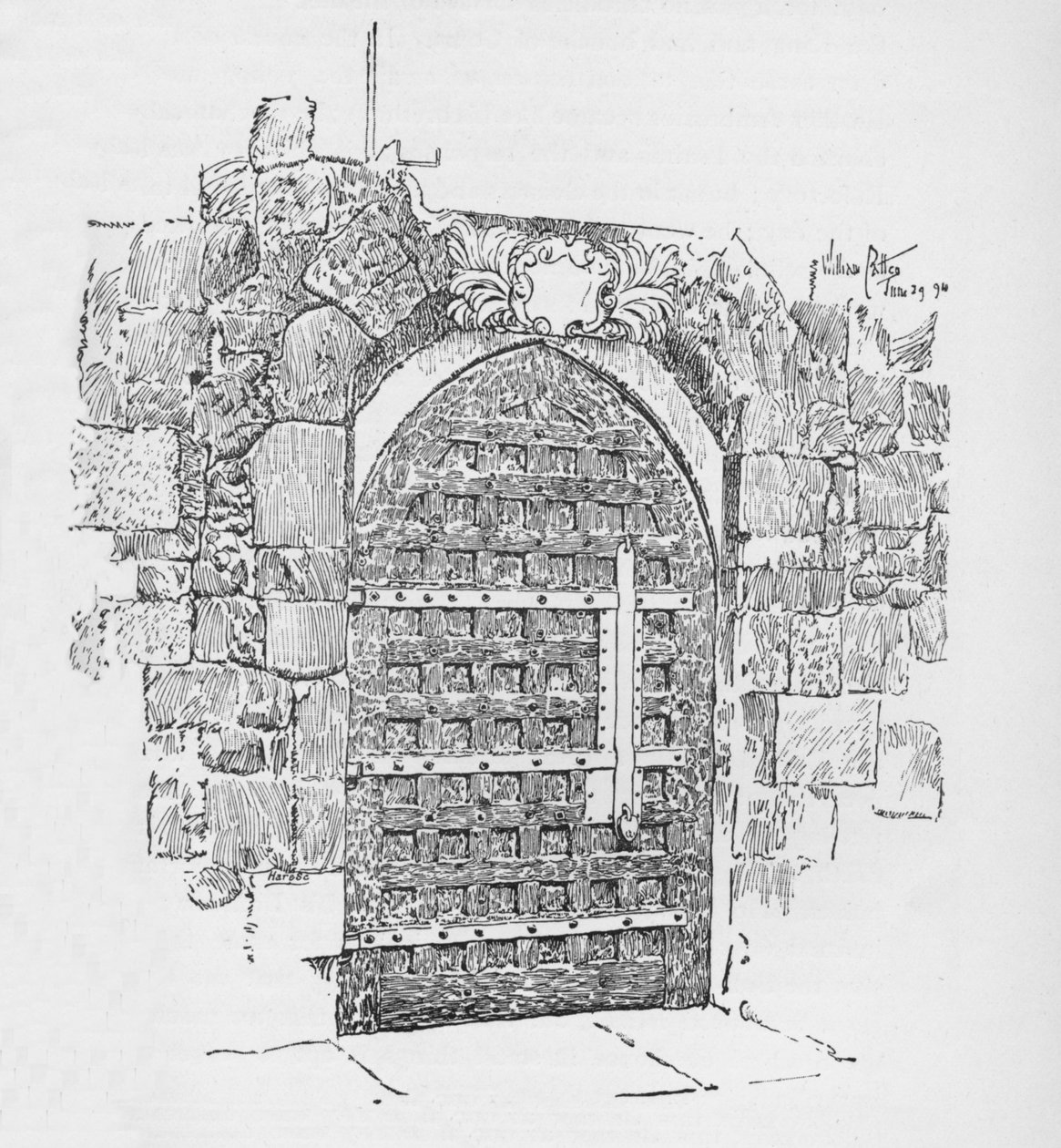 Ovi Edward The Confesorin kappeliin, nyt Pyx-toimisto, n. 1897 tekijältä William Patten