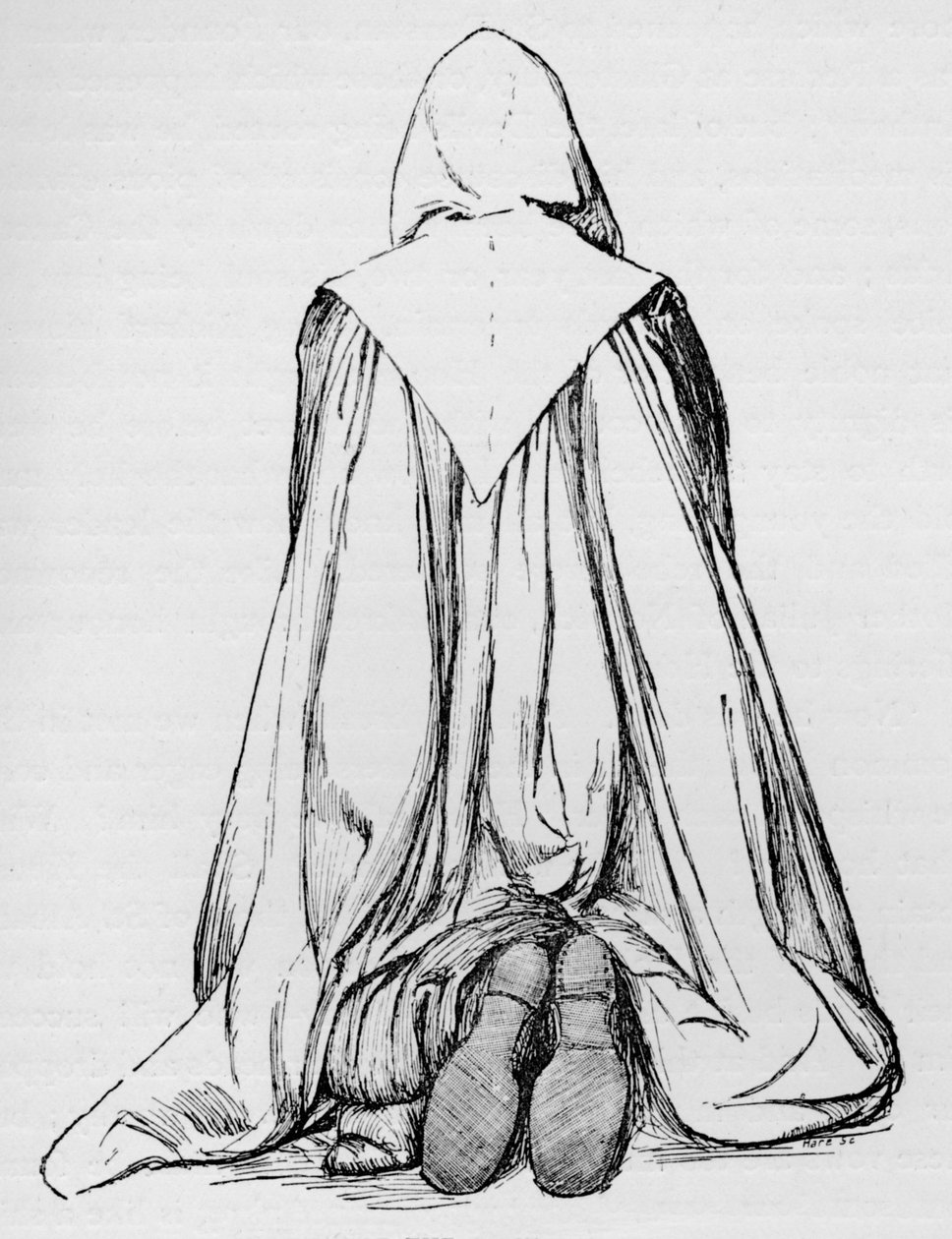 Pyhän Benedictuksen ritarikunnan munkki, n. 1897 tekijältä William Patten