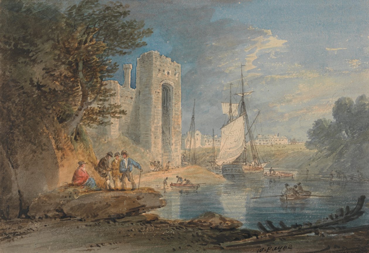 Näkymä Caernarvonissa, Walesissa tekijältä William Payne
