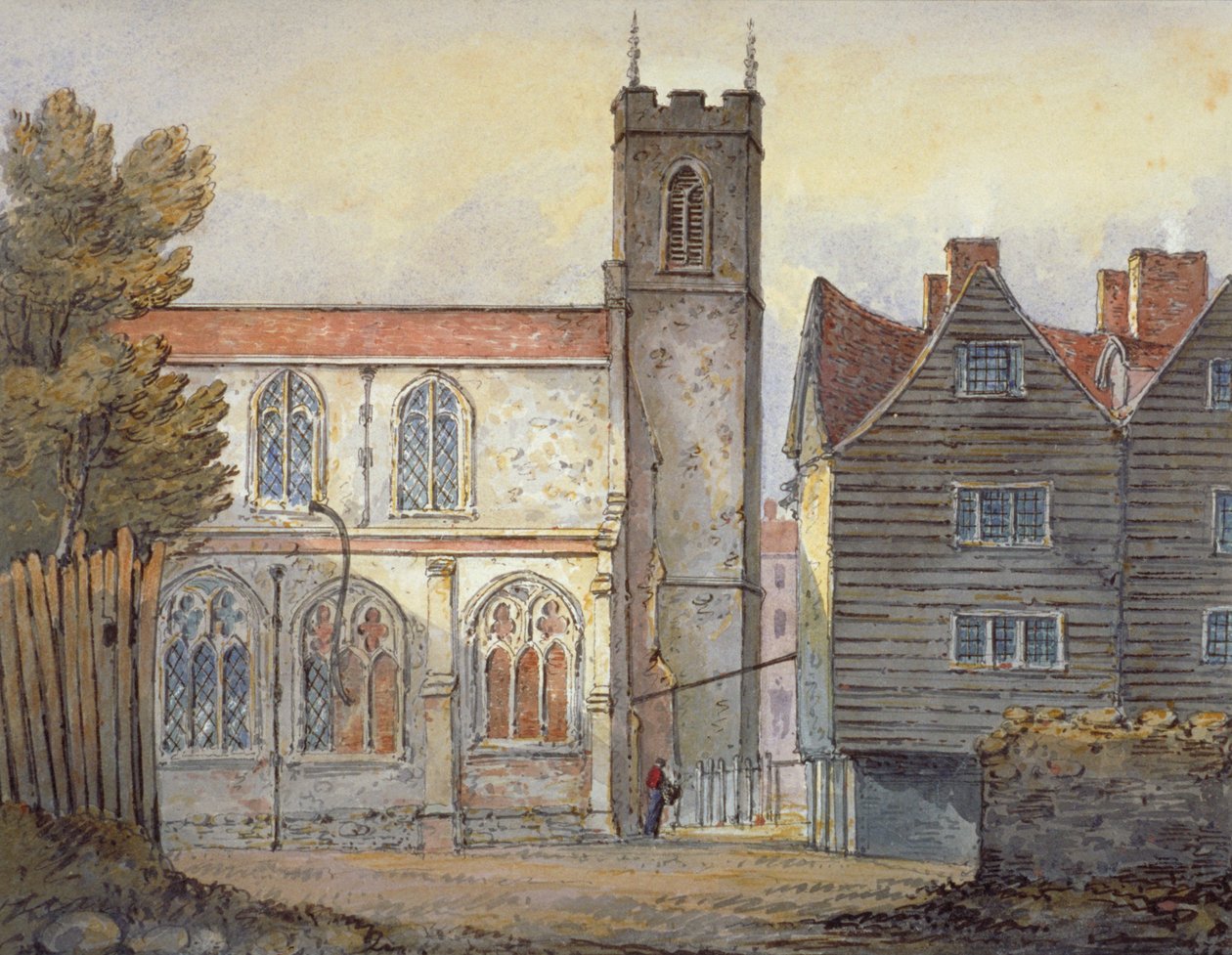 St Katherinen kirkko Towerin vieressä, Stepney, Lontoo, 1815 tekijältä William Pearson