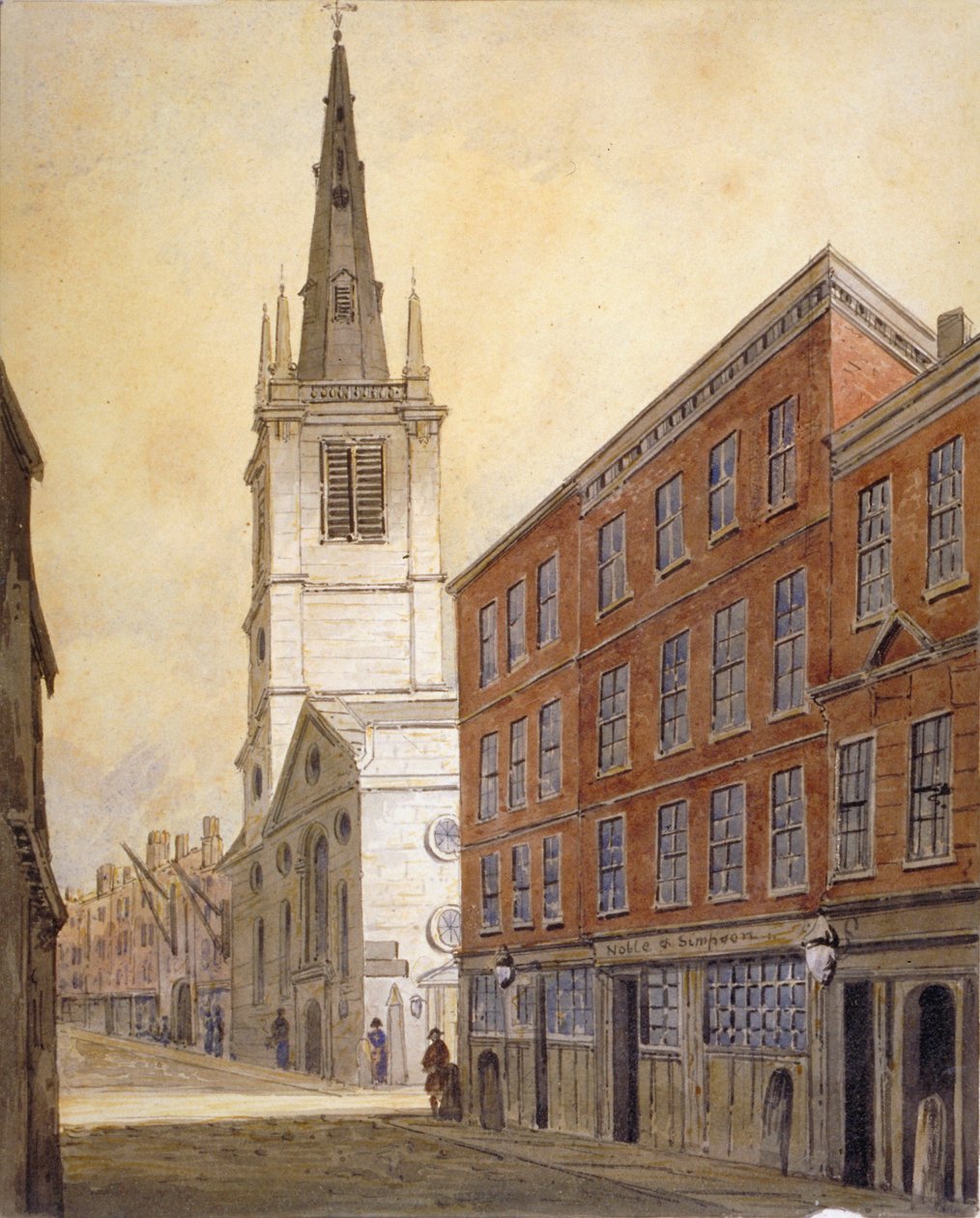 St Margaret Pattensin kirkko, Eastcheap, Lontoo, 1815. tekijältä William Pearson