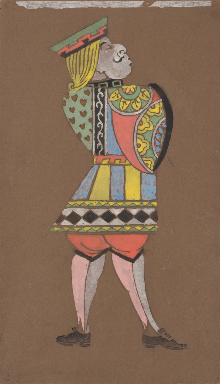 Knave of Hearts (pukusuunnittelu elokuvaan Liisa Ihmemaassa). tekijältä William Penhallow Henderson