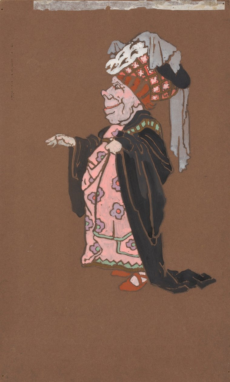 Ruma herttuatar (pukusuunnittelu elokuvaan Liisa Ihmemaassa, 1915). tekijältä William Penhallow Henderson