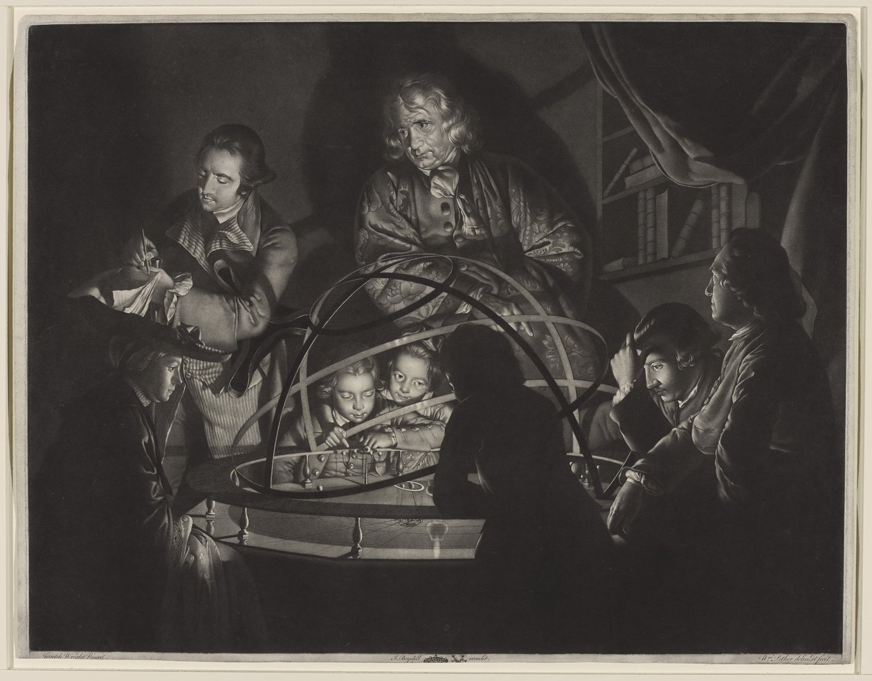 Filosofi pitämässä luennon Orreryssa Derbyn Joseph Wrightin (1734-97) jälkeen tekijältä William Pether