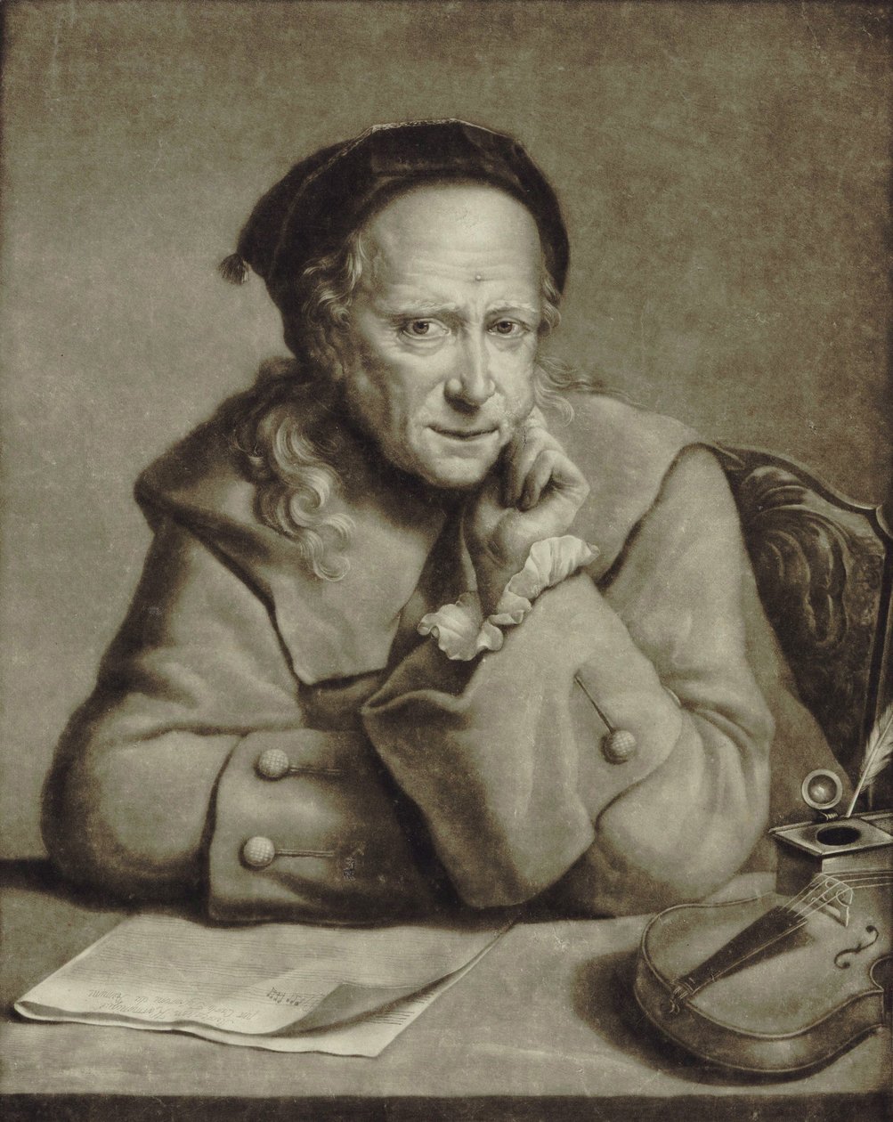 Viulisti ja säveltäjä Carlo Tessarinin muotokuva 1690-1766, noin 1760. tekijältä William Pether
